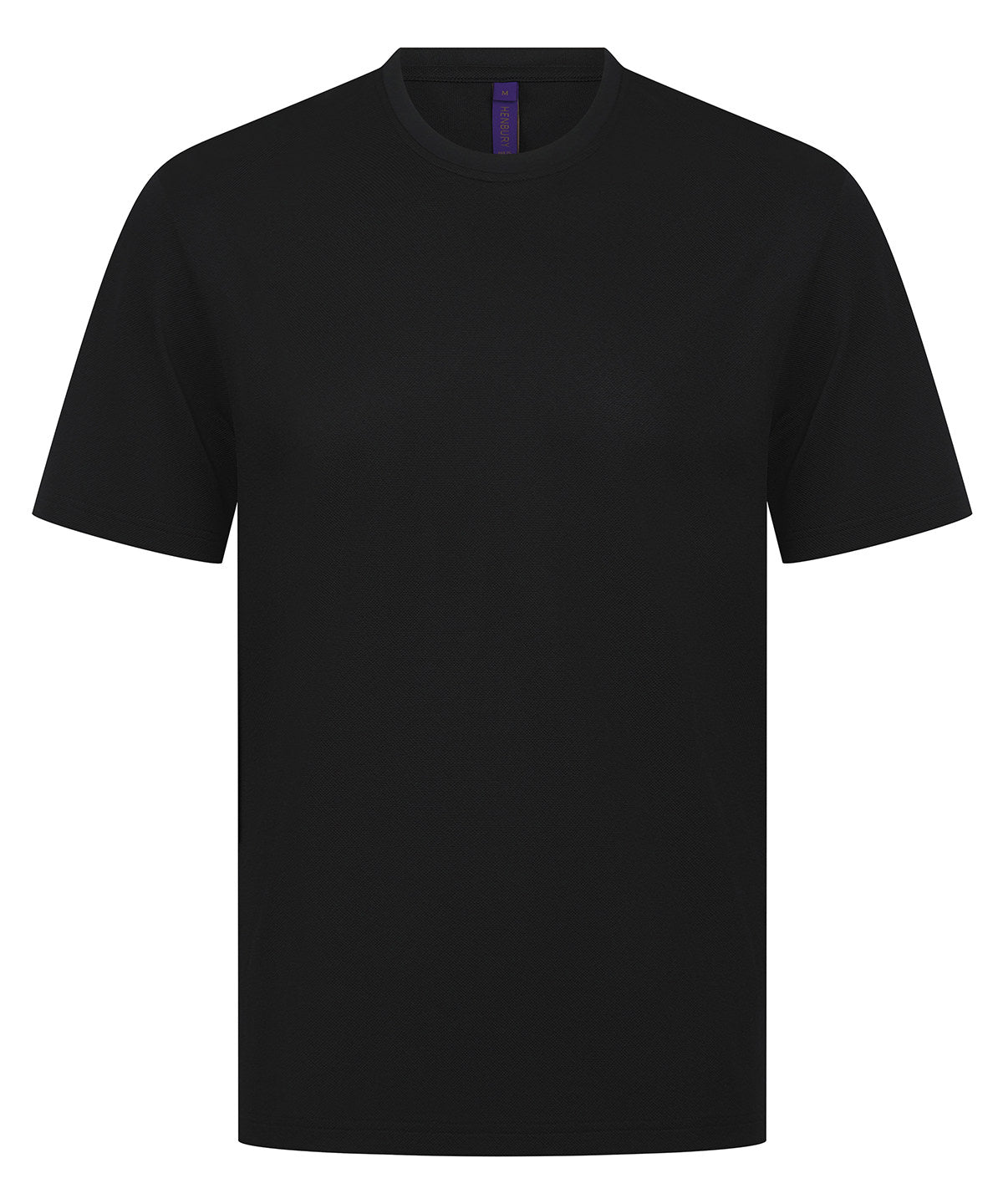 Henbury Coolplus wicking t-shirt in Black, front view