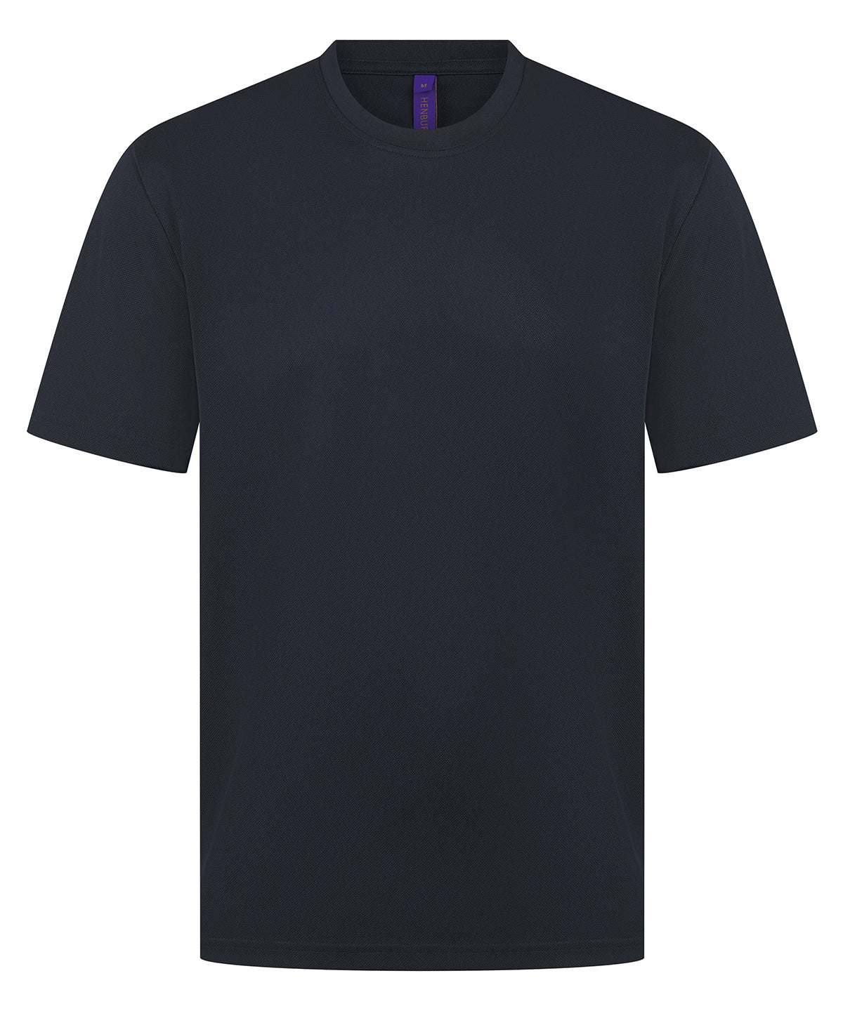 Henbury Coolplus wicking t-shirt in Navy, front view