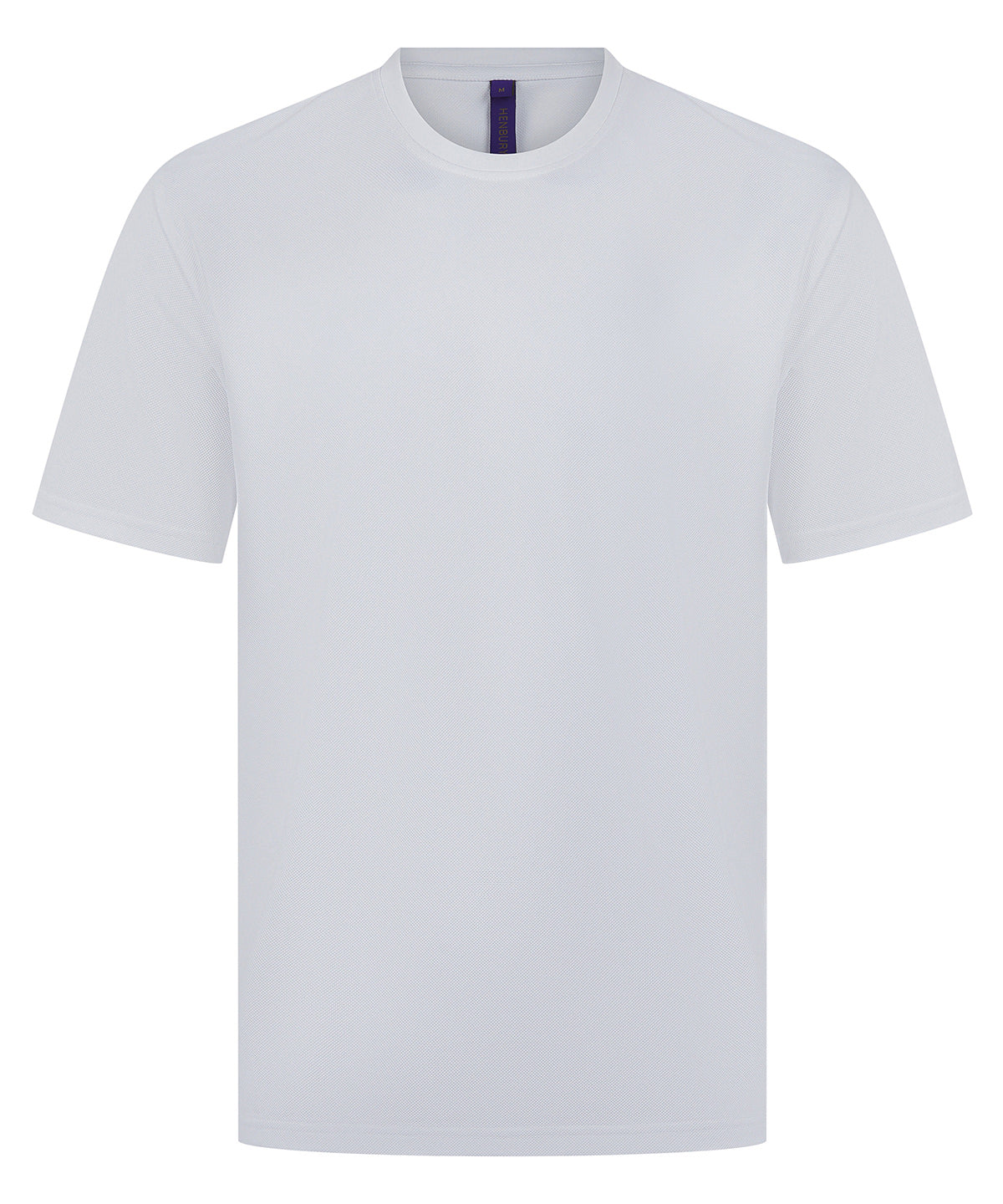 Henbury Coolplus wicking t-shirt in White, front view