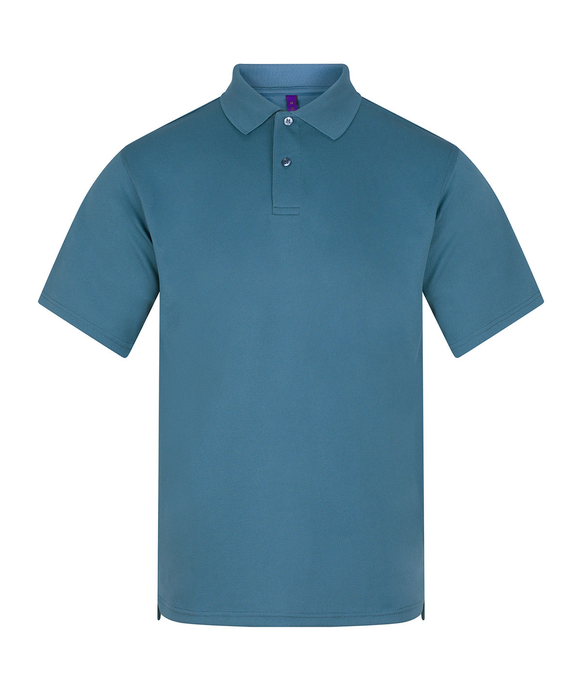 Henbury Coolplus polo shirt in Airforce Blue, front view