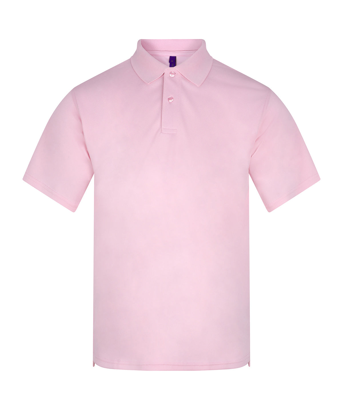 Henbury Coolplus polo shirt in Baby Pink, front view