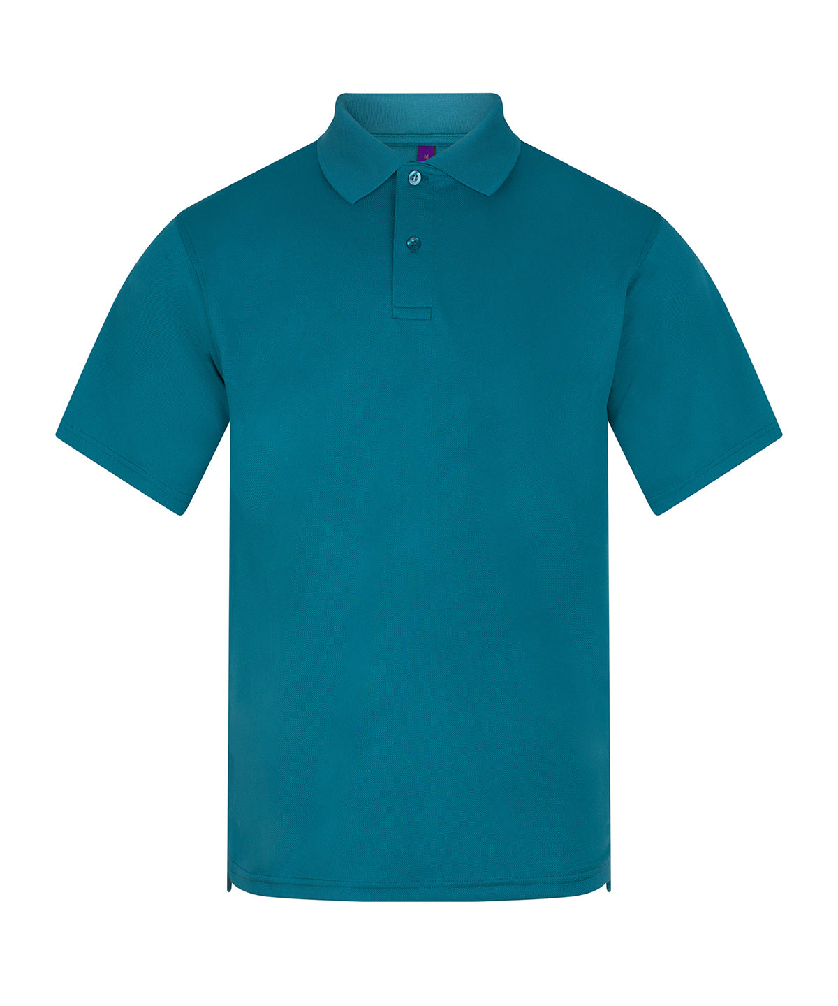 Henbury Coolplus polo shirt in Teal, front view