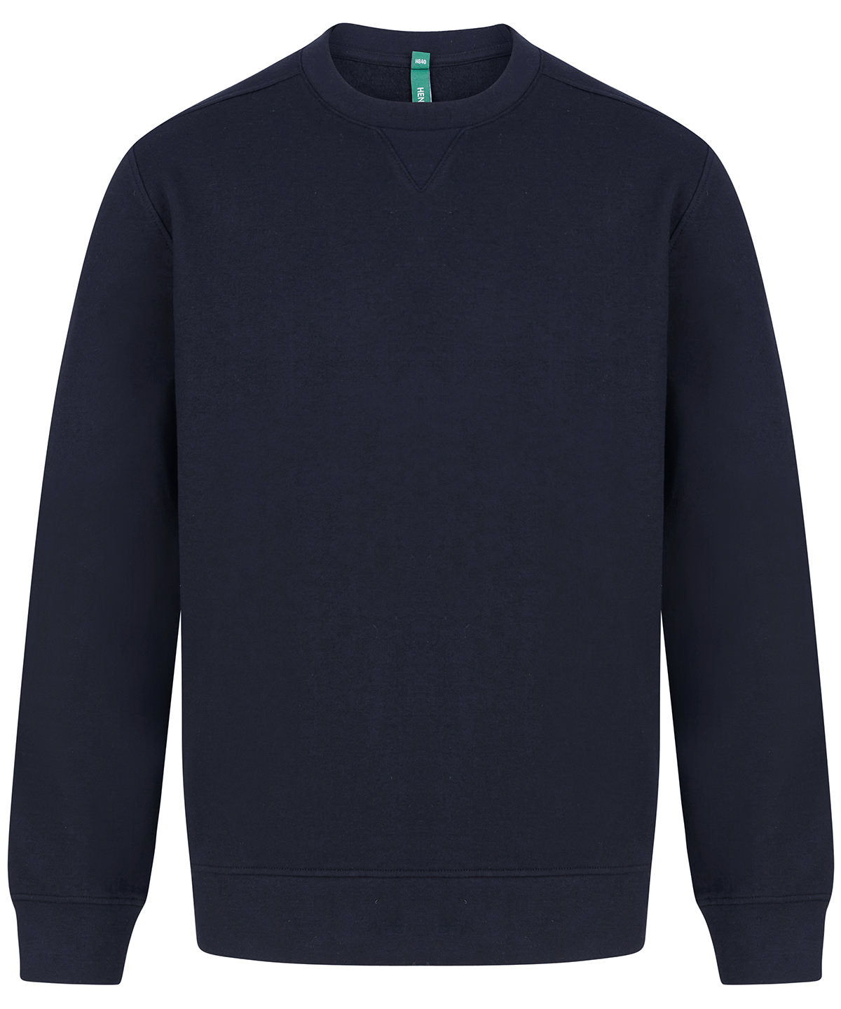 Henbury Unisex sustainable sweatshirt in Navy, front view