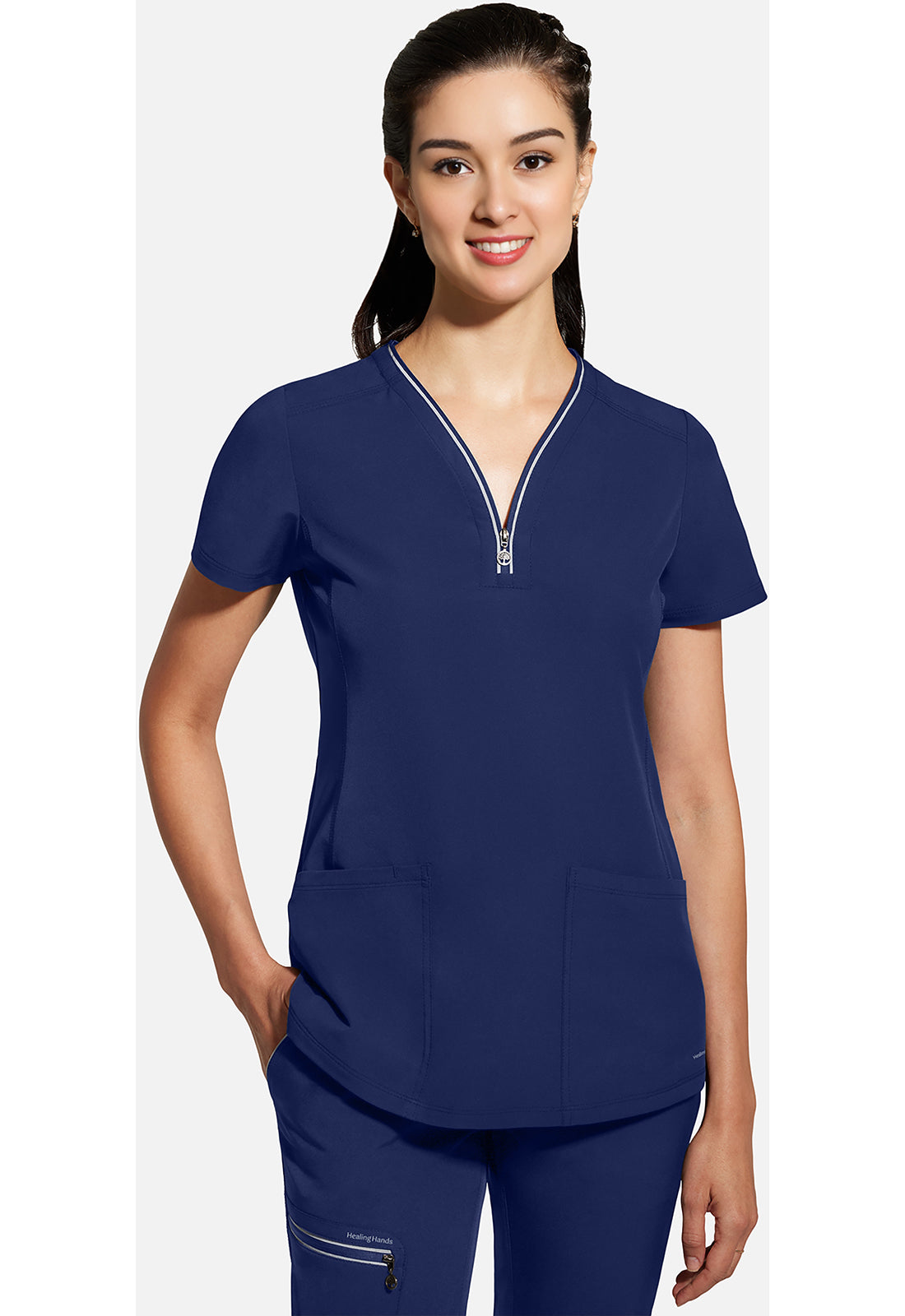 Healing Hands HHE2274 Sonia Top - Navy (front)