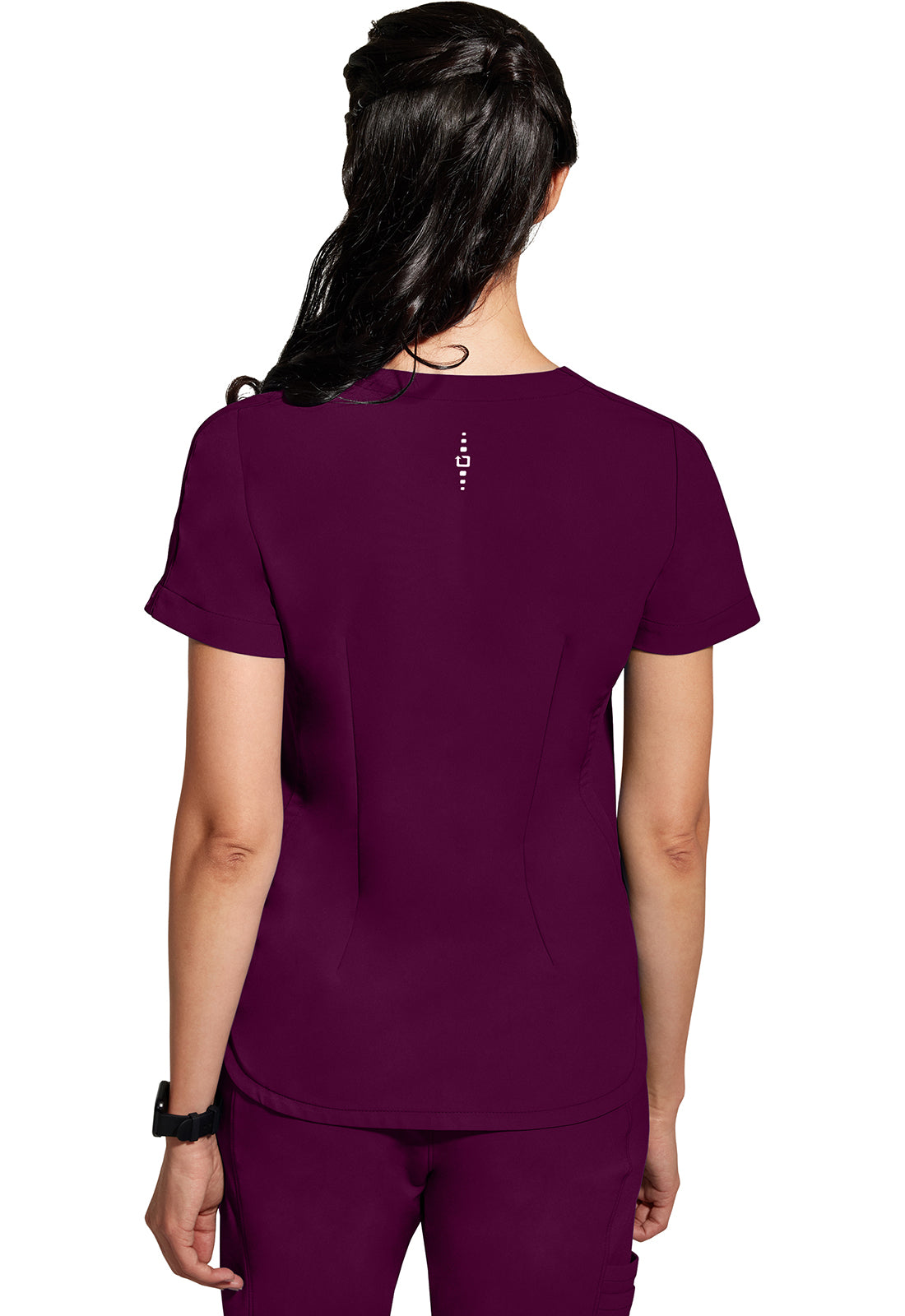 Healing Hands HHE2285 Skyler Top - Wine (back)