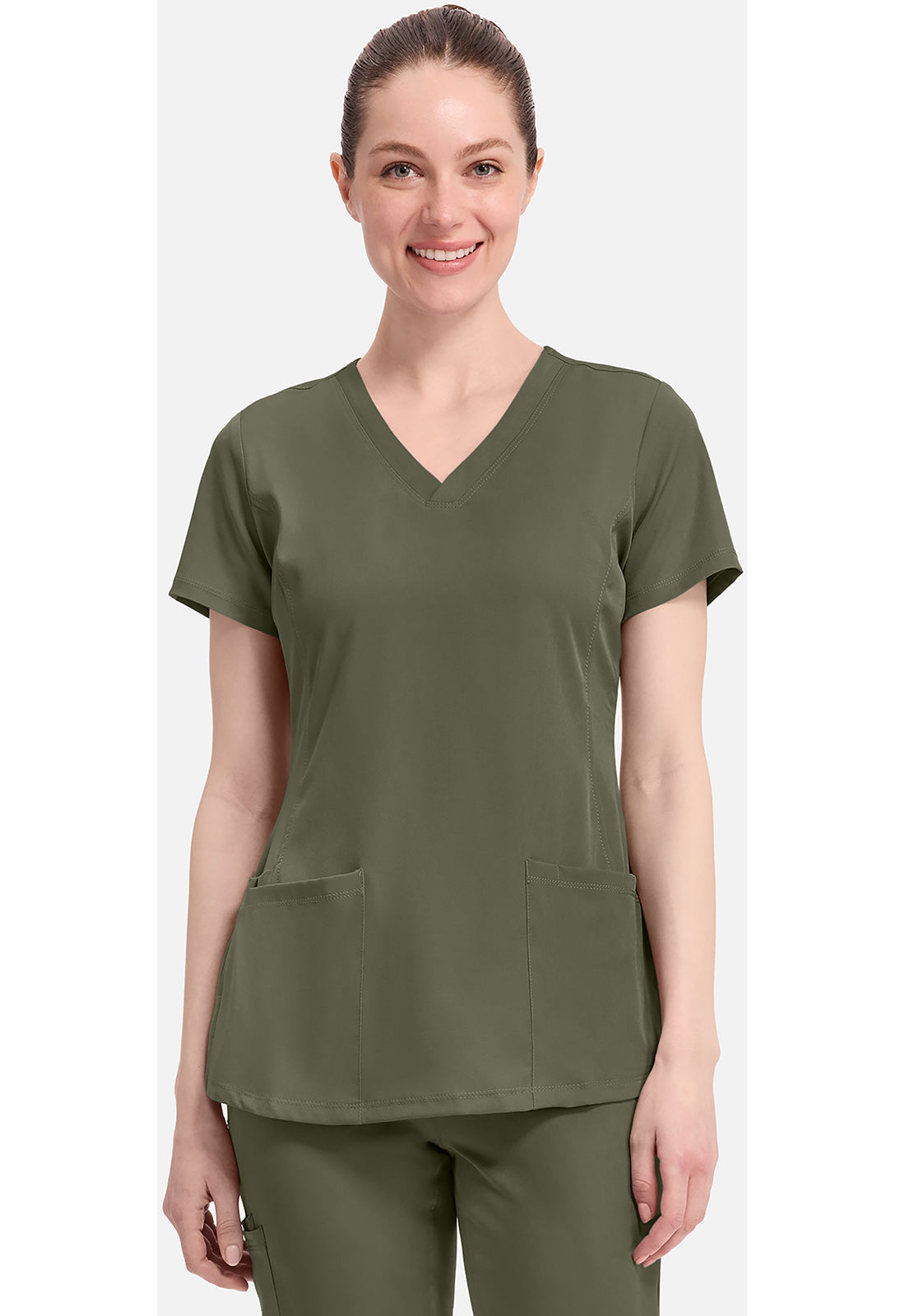 Healing Hands HHE2500 Monica Top - Olive (front)