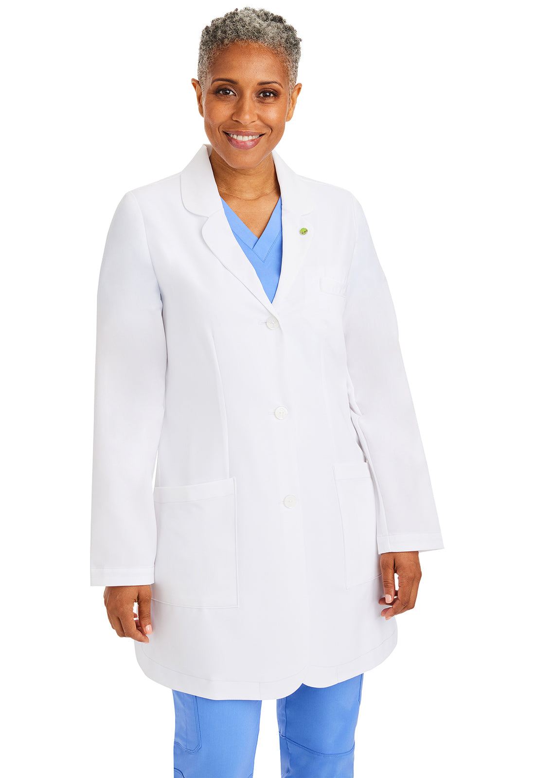Healing Hands HHE5101 Fiona Lab Coat - WHITE (front)