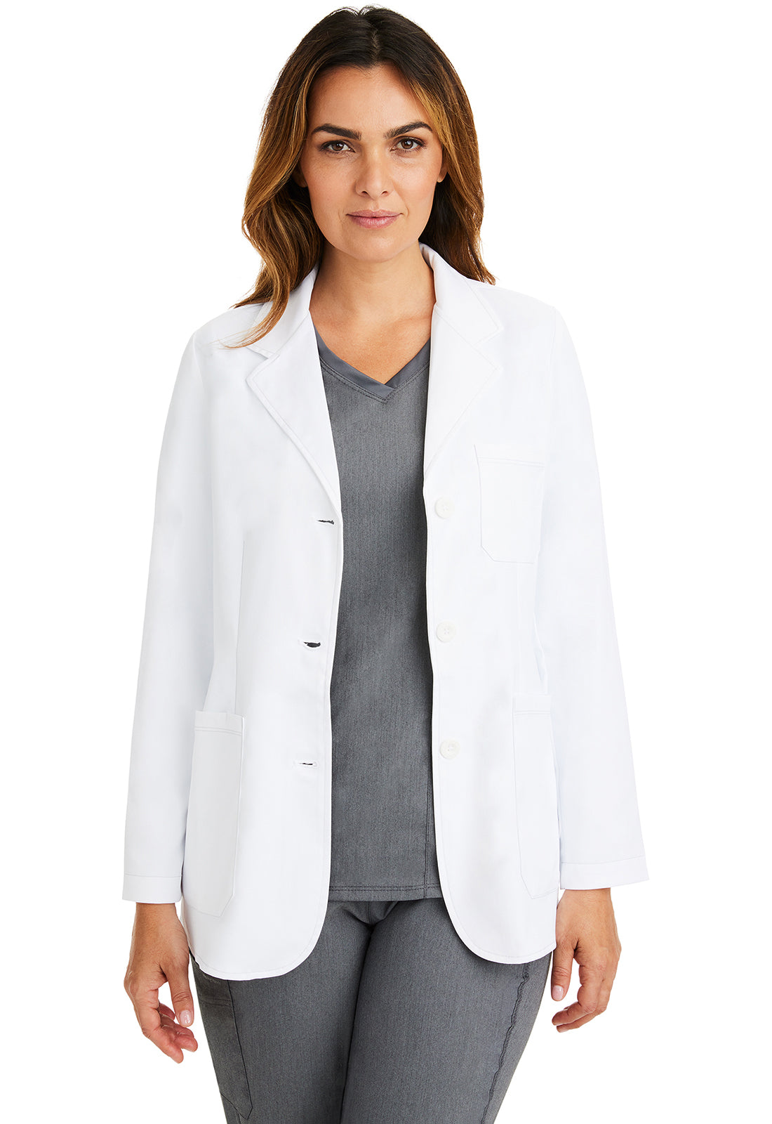 Healing Hands HHE5160 Flo Lab Coat - WHITE (front)