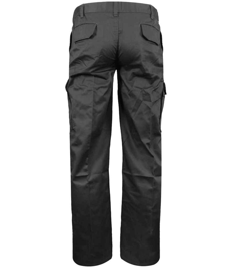 Warrior Cargo Trousers in Black, back view
