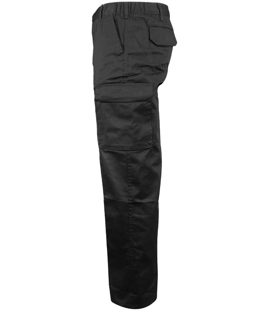 Warrior Cargo Trousers in Black, side view
