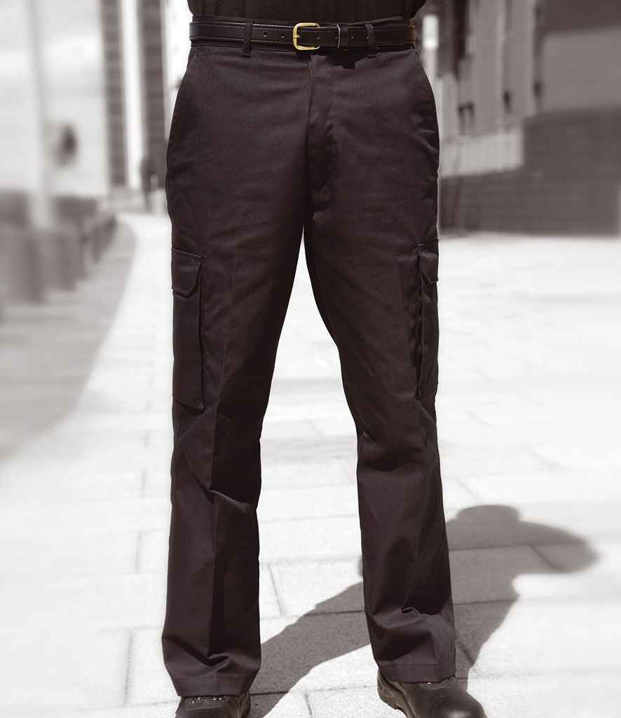 Warrior Cargo Trousers in Black