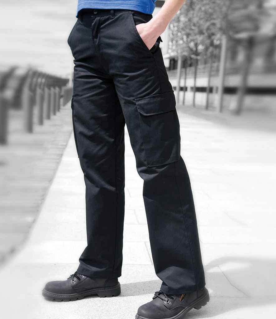 Warrior Ladies Cargo Trousers in Black