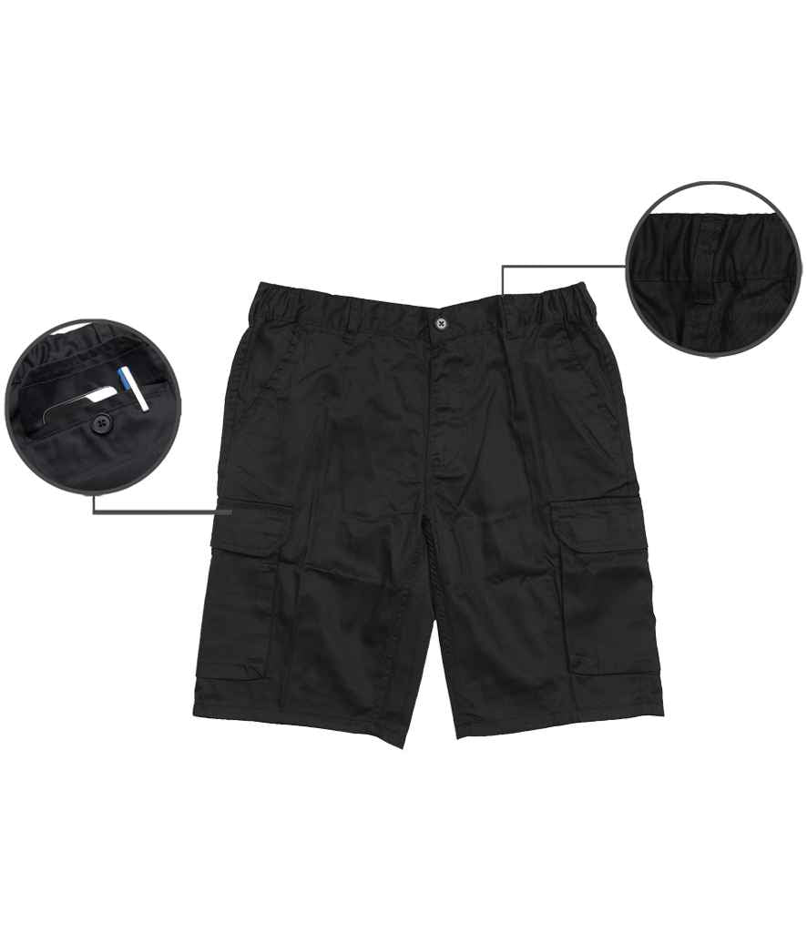 Warrior Cargo Shorts in Black