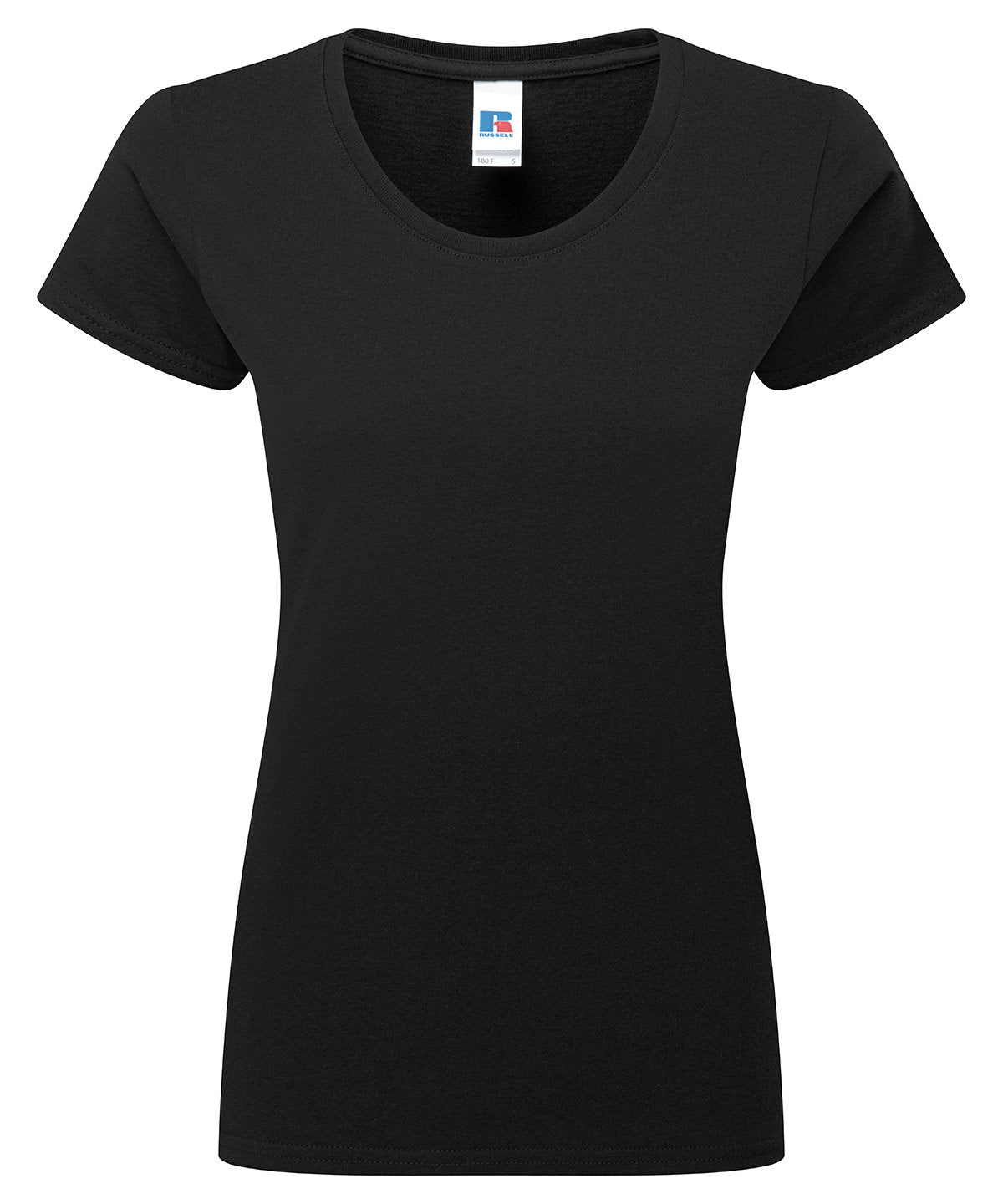 Russell Athletic Women’s authentic classic t-shirt in Black, front view