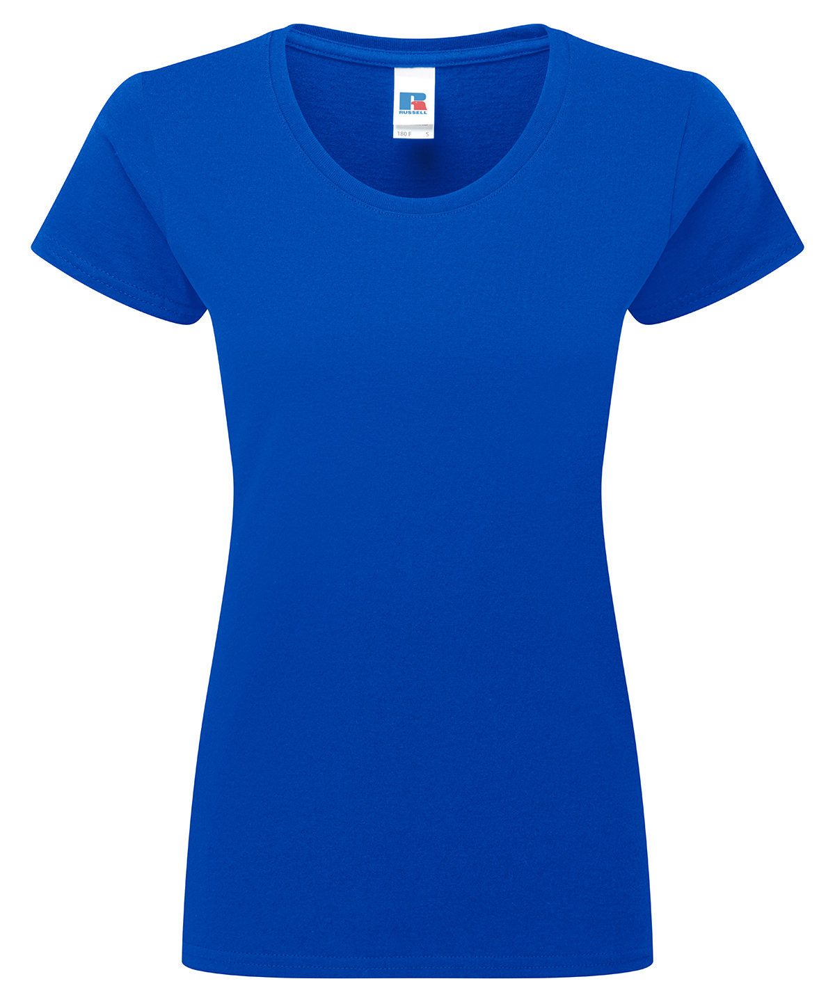Russell Athletic Women’s authentic classic t-shirt in Bright Royal, front view