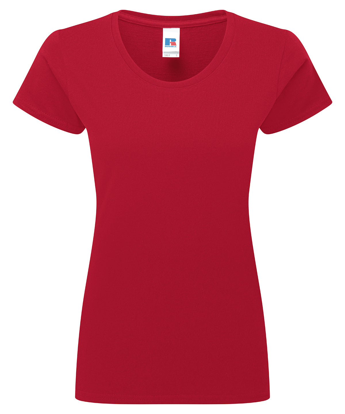 Russell Athletic Women’s authentic classic t-shirt in Classic Red, front view