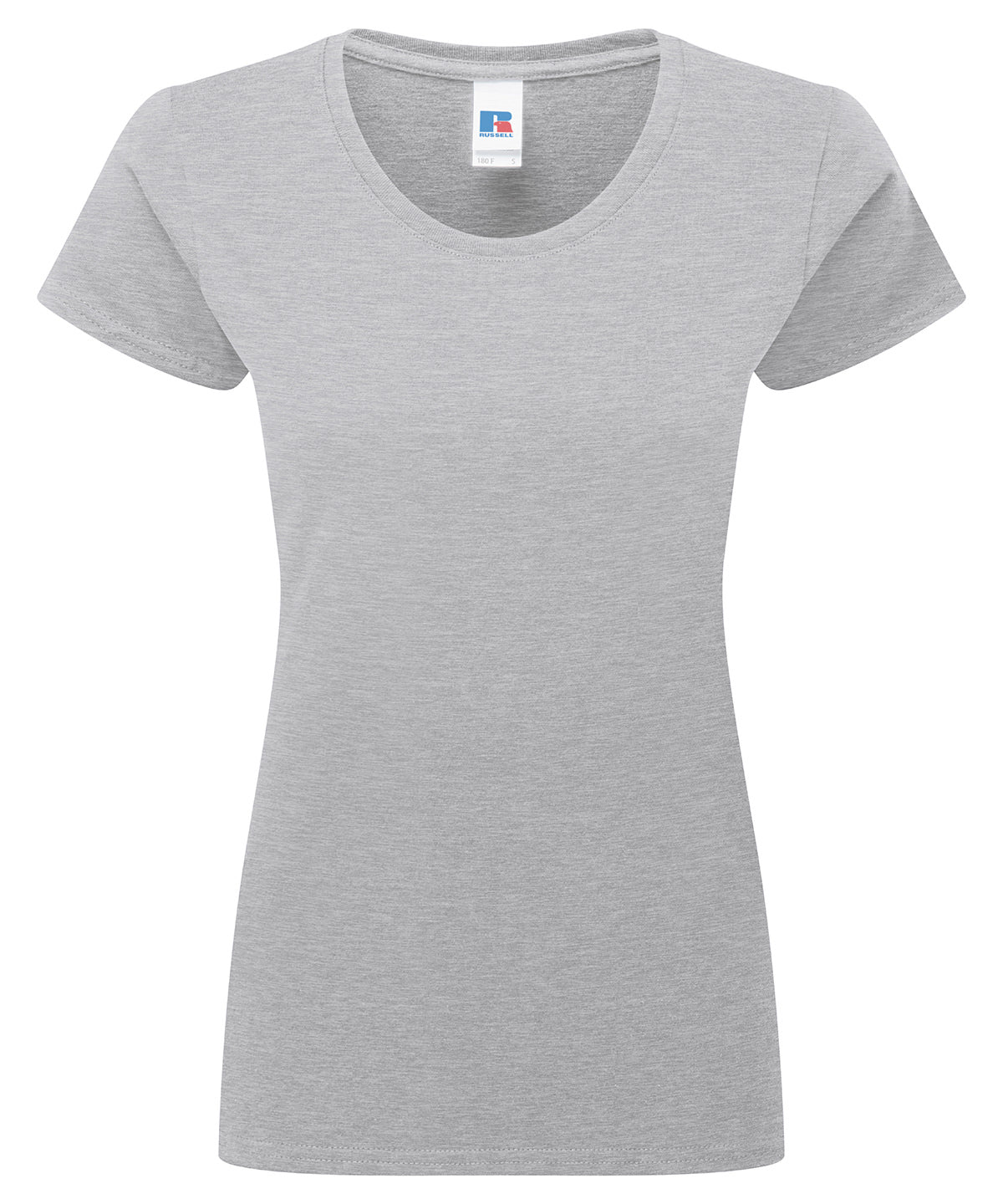 Russell Athletic Women’s authentic classic t-shirt in Light Oxford, front view