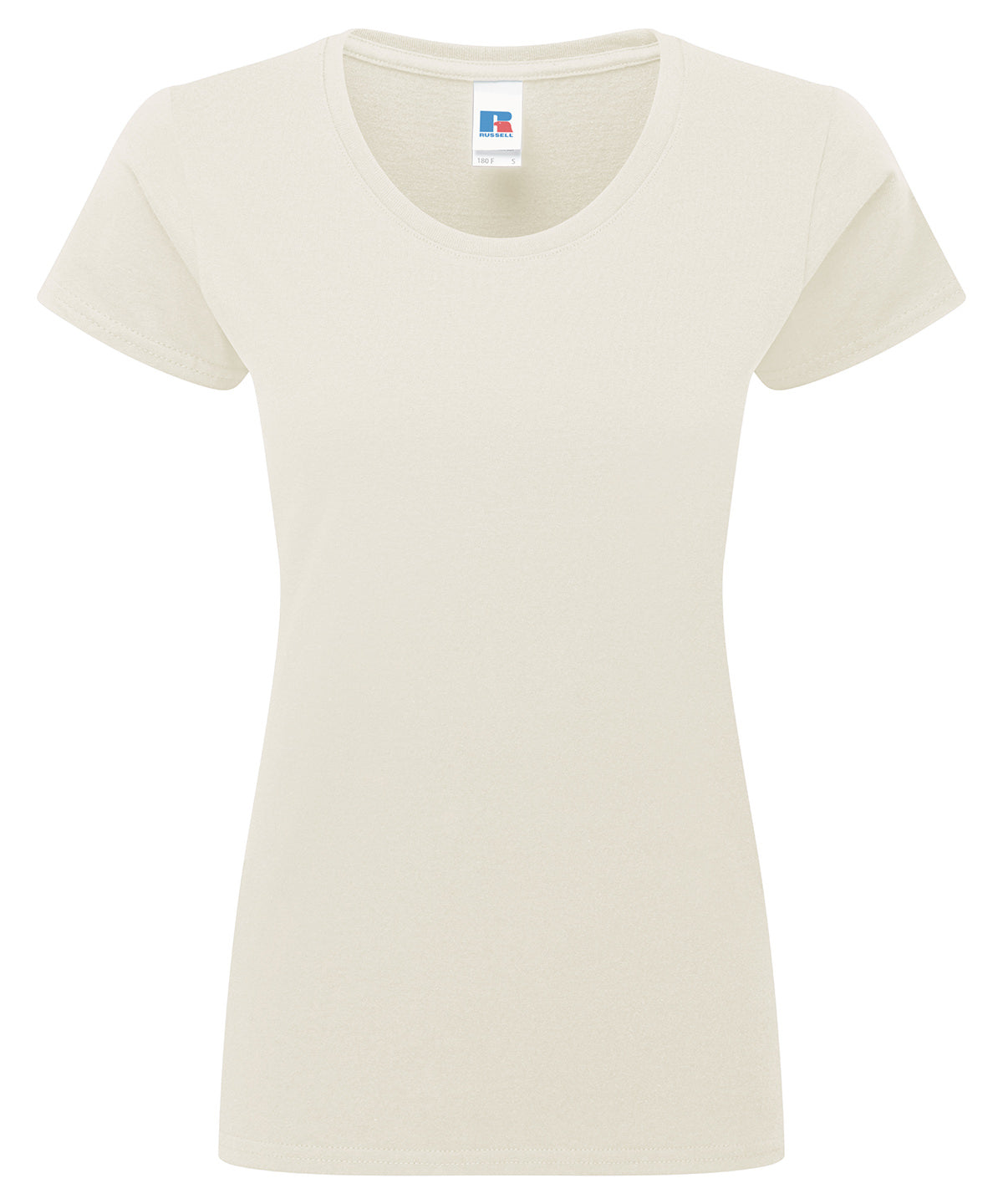 Russell Athletic Women’s authentic classic t-shirt in Natural, front view