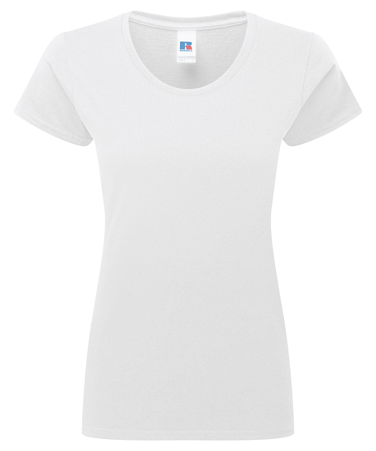 Russell Athletic Women’s authentic classic t-shirt in White, front view