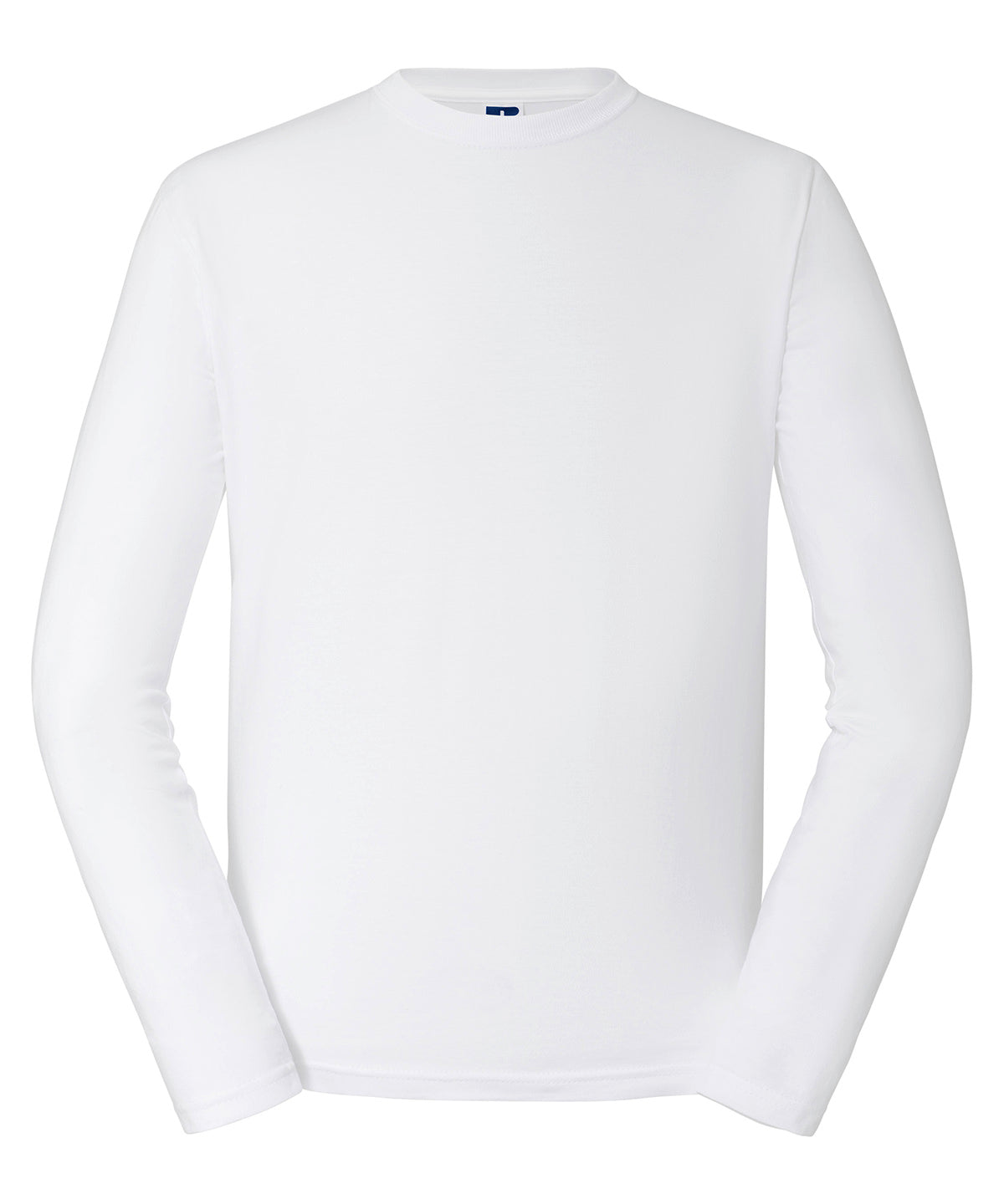 Russell Athletic Classic long sleeve T in White, front view