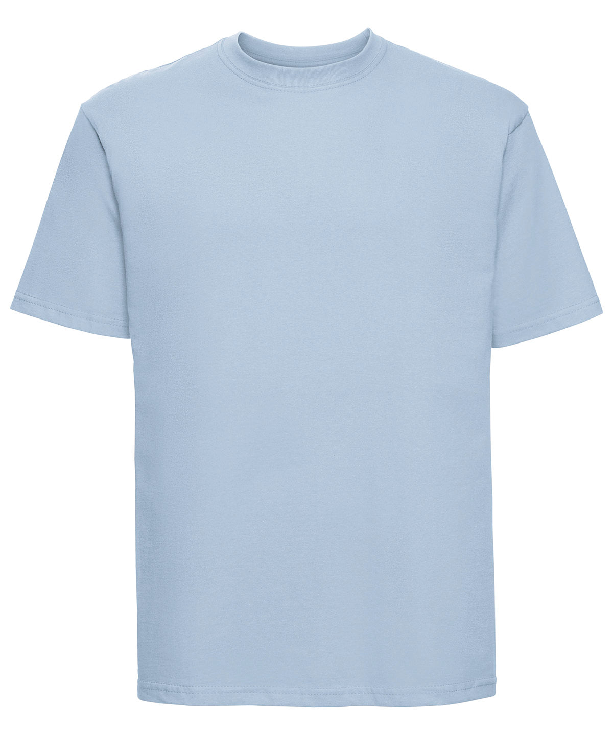 Russell Athletic Super ringspun classic t-shirt in Mineral Blue, front view