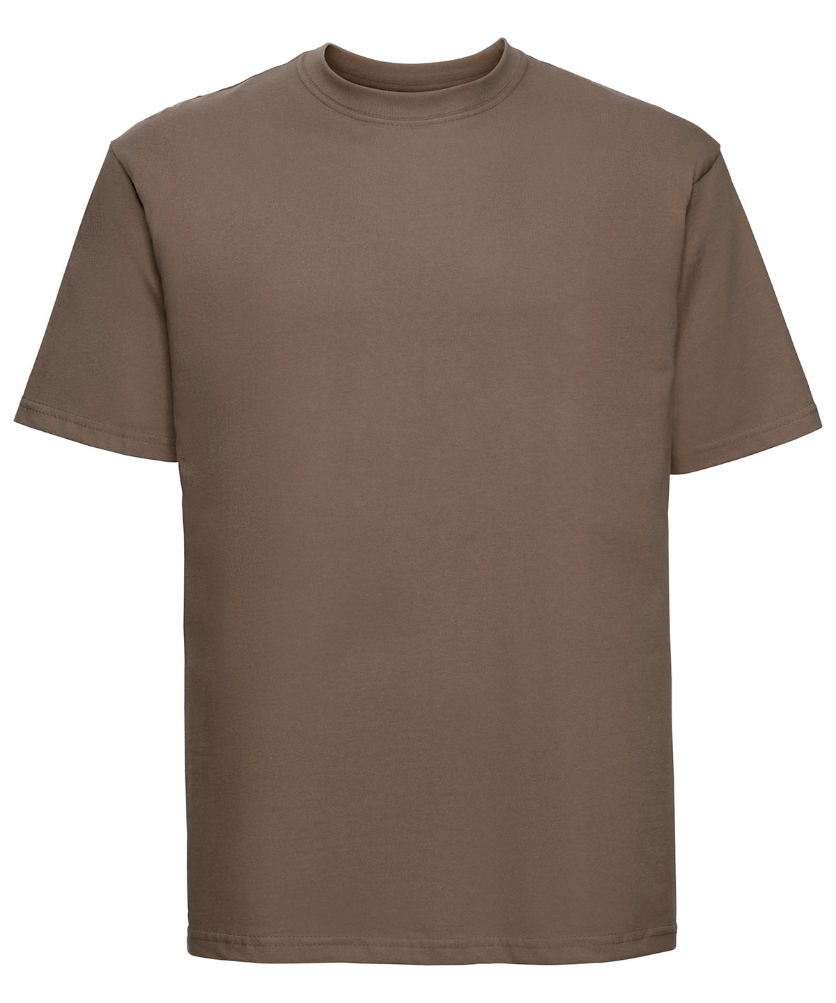 Russell Athletic Super ringspun classic t-shirt in Mocha, front view