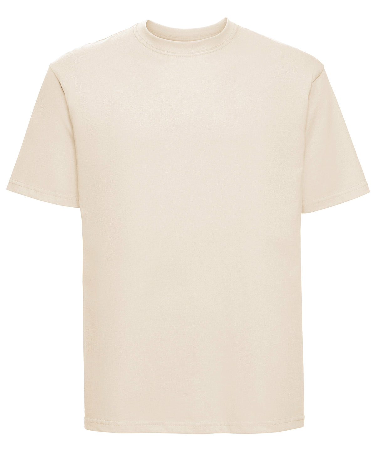 Russell Athletic Super ringspun classic t-shirt in Natural, front view