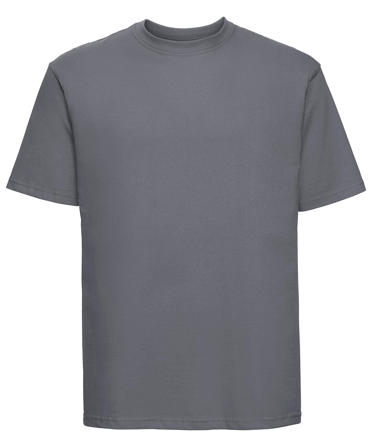 Russell Athletic Classic heavyweight ringspun t-shirt in Convoy Grey, front view