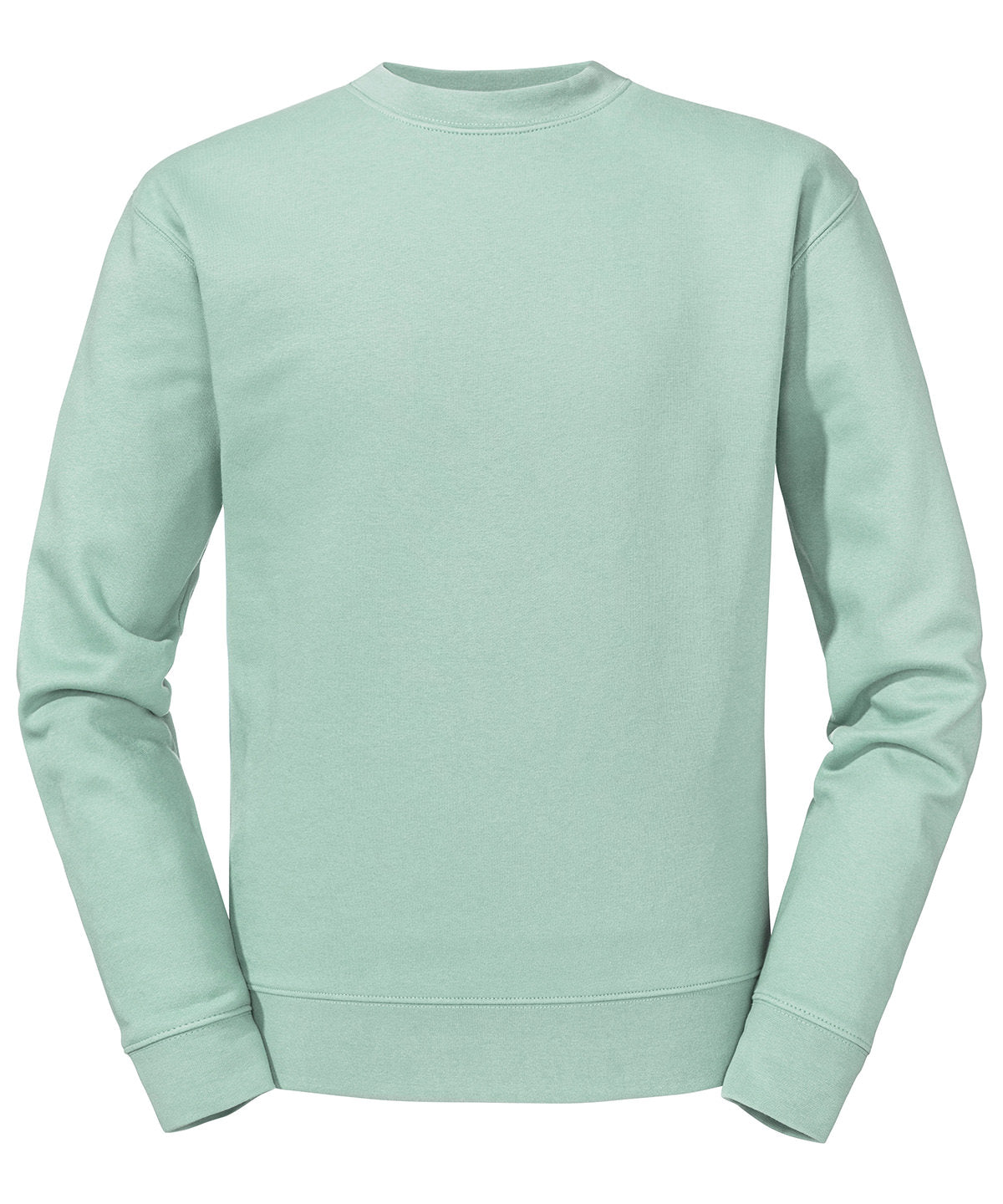 Russell Athletic Set-in sleeve sweatshirt in Eucalyptus Green, front view