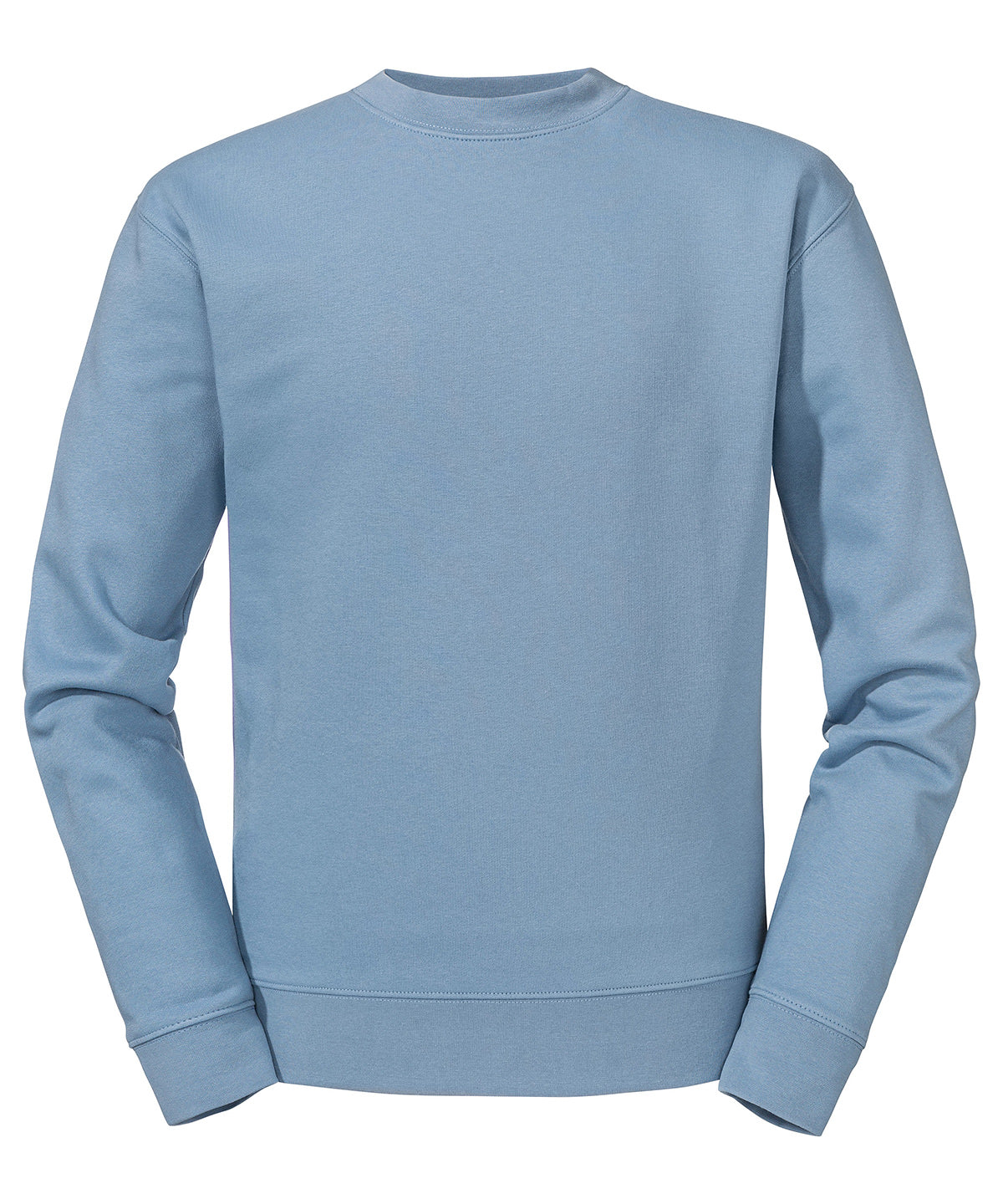 Russell Athletic Set-in sleeve sweatshirt in Mineral Blue, front view