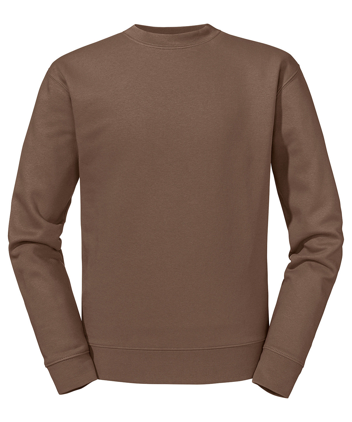 Russell Athletic Set-in sleeve sweatshirt in Mocha, front view