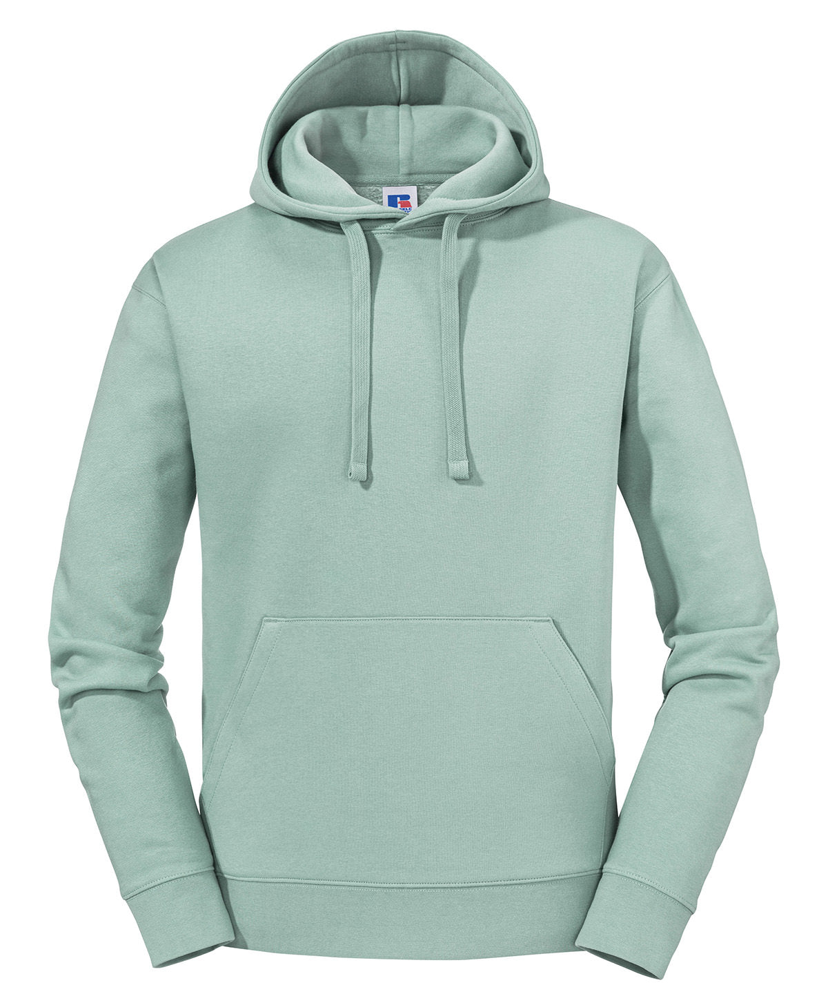 Russell Athletic Authentic hooded sweatshirt in Eucalyptus Green, front view