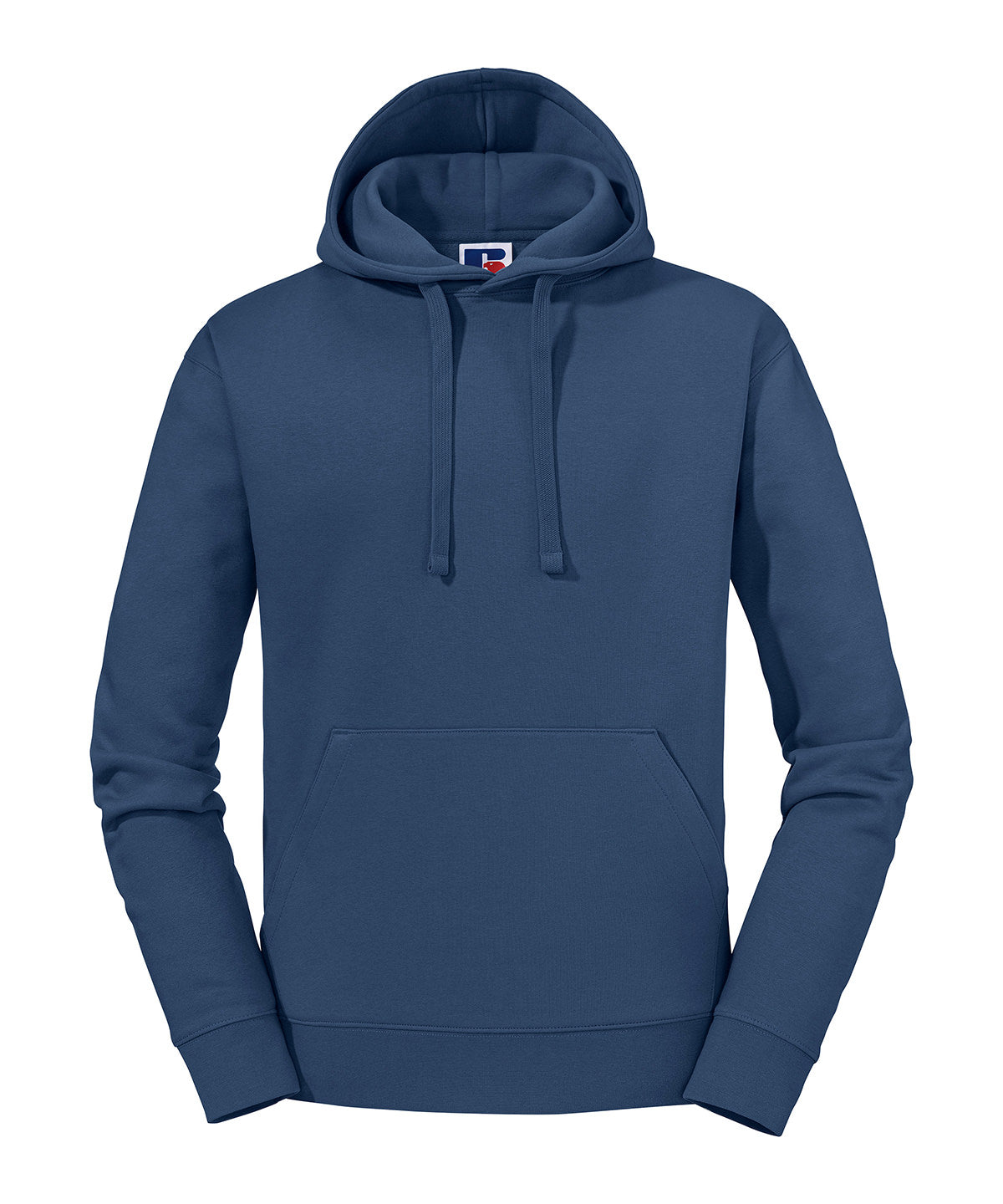 Russell Athletic Authentic hooded sweatshirt in Indigo, front view