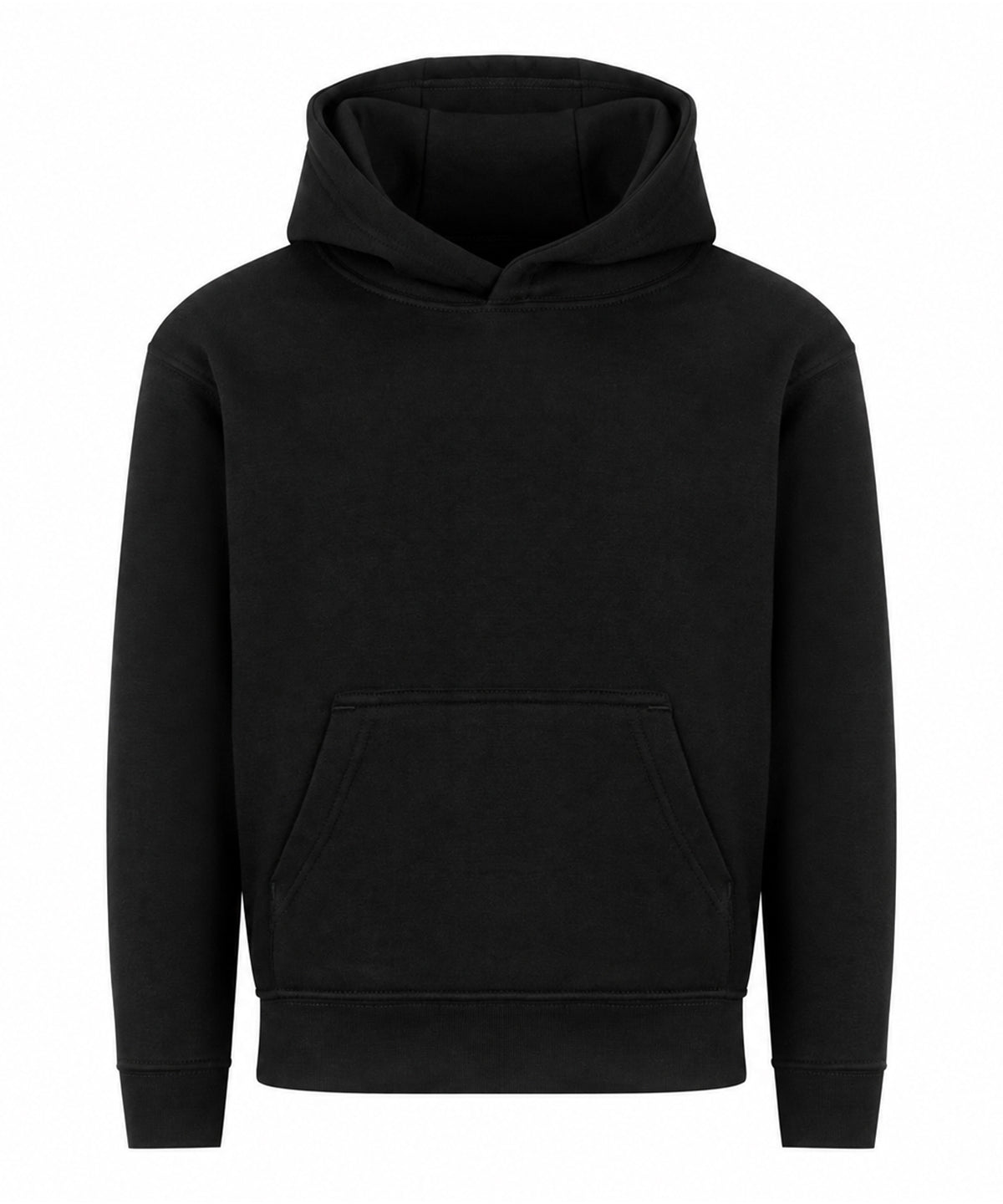 AWDis Just Hoods Kids hoodie 2.0 in Deep Black, front view