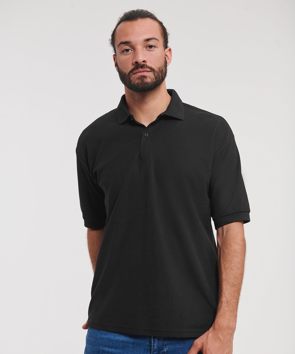 Russell Athletic Classic polycotton polo, lifestyle photo
