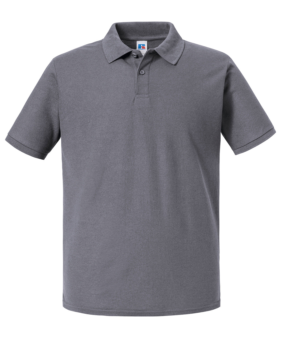 Russell Athletic Authentic eco polo in Convoy Grey, front view