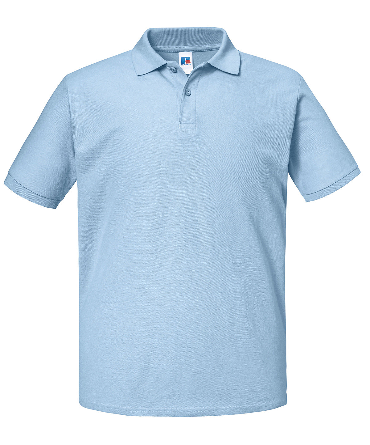 Russell Athletic Authentic eco polo in Sky, front view