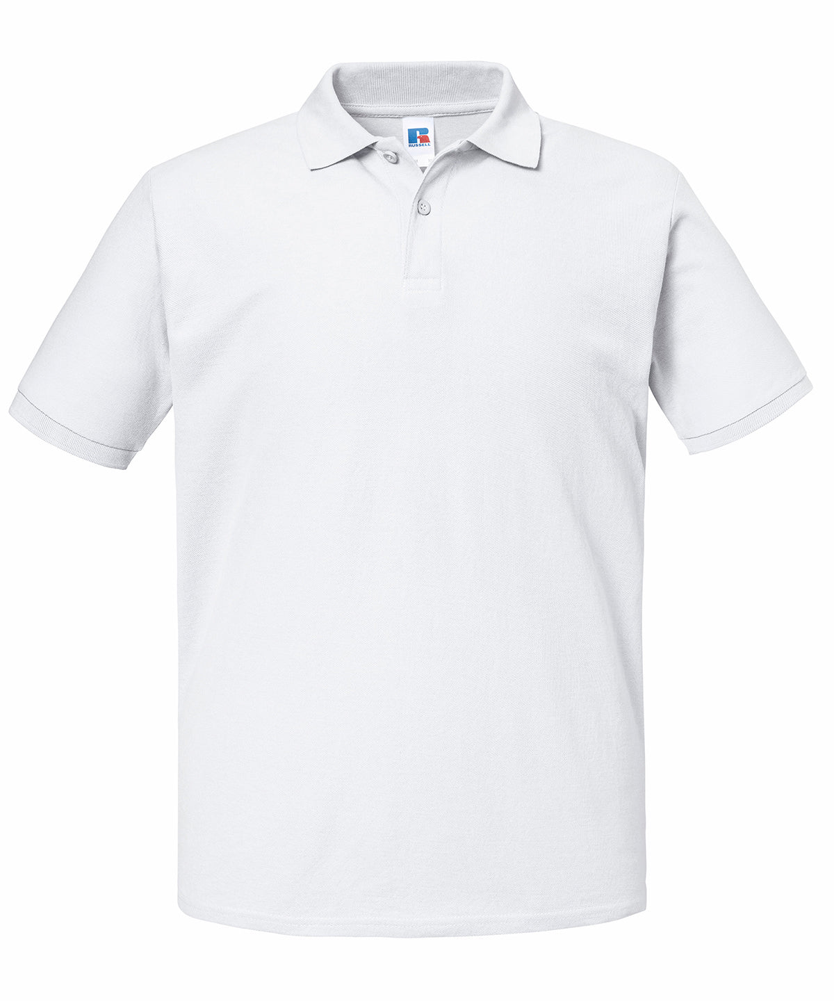 Russell Athletic Authentic eco polo in White, front view
