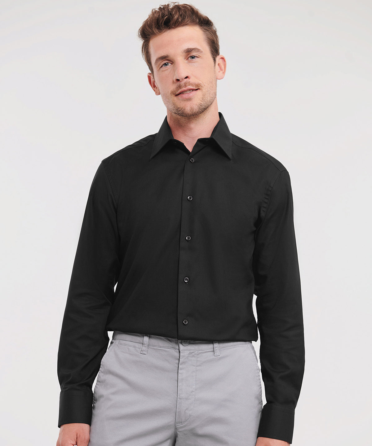 Russell Athletic Collection Long sleeve easycare tailored Oxford shirt, lifestyle photo