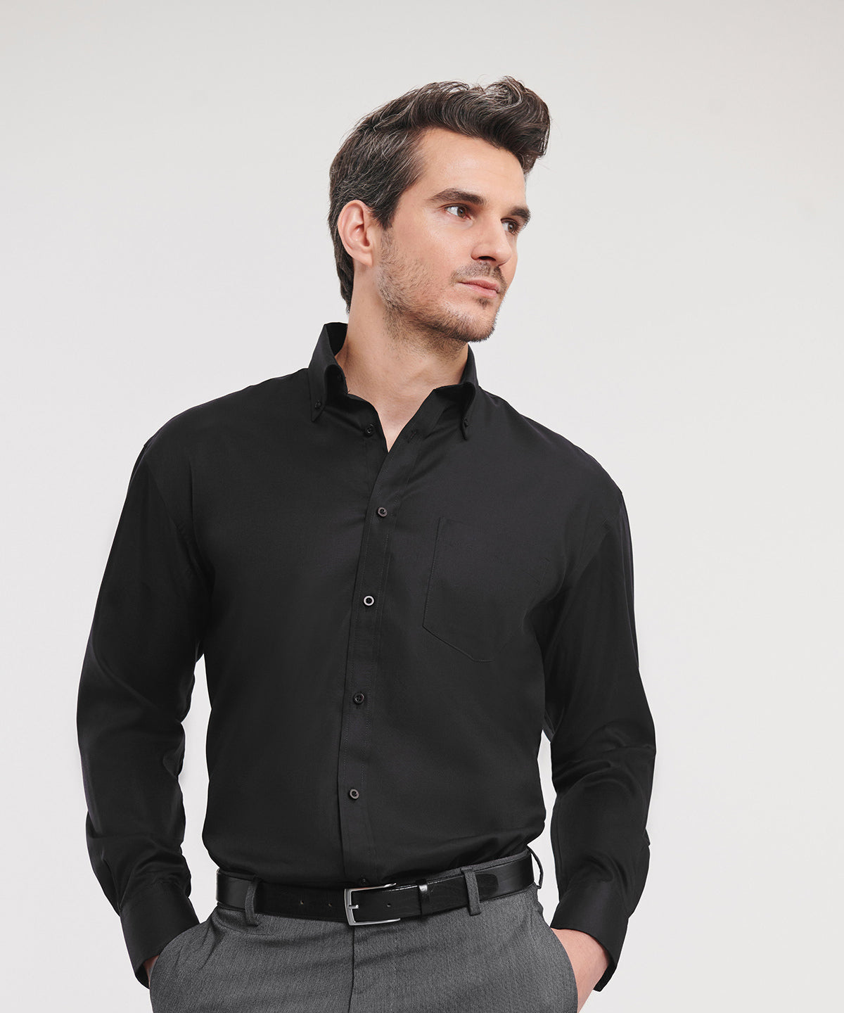 Russell Athletic Collection Long sleeve ultimate non-iron shirt, lifestyle photo