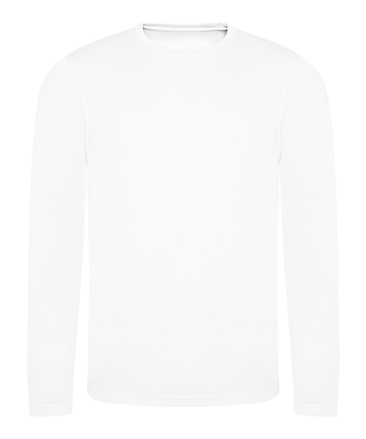 AWDis Just Cool Long sleeve cool T in Arctic White, front view