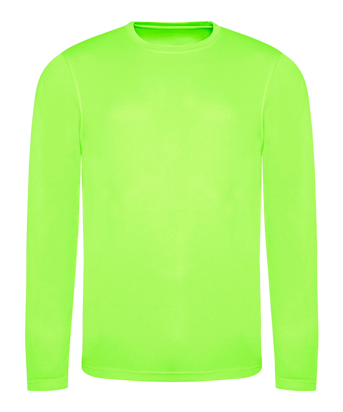AWDis Just Cool Long sleeve cool T in Electric Green, front view