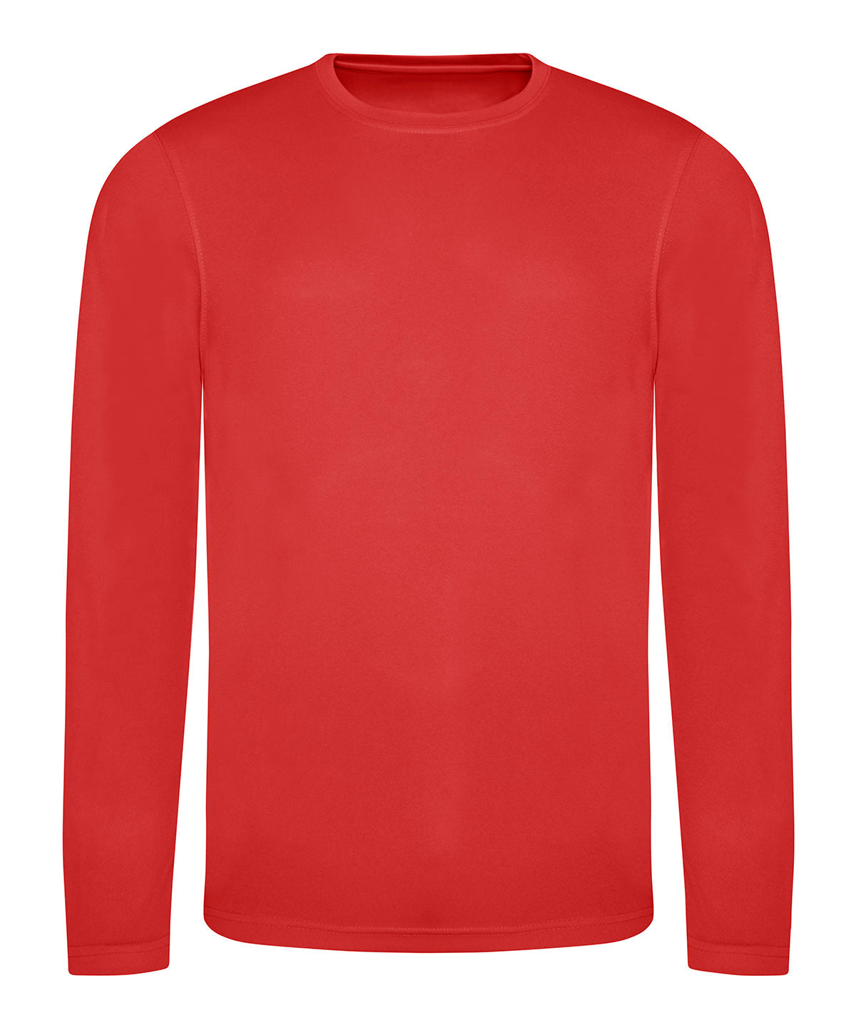 AWDis Just Cool Long sleeve cool T in Fire Red, front view