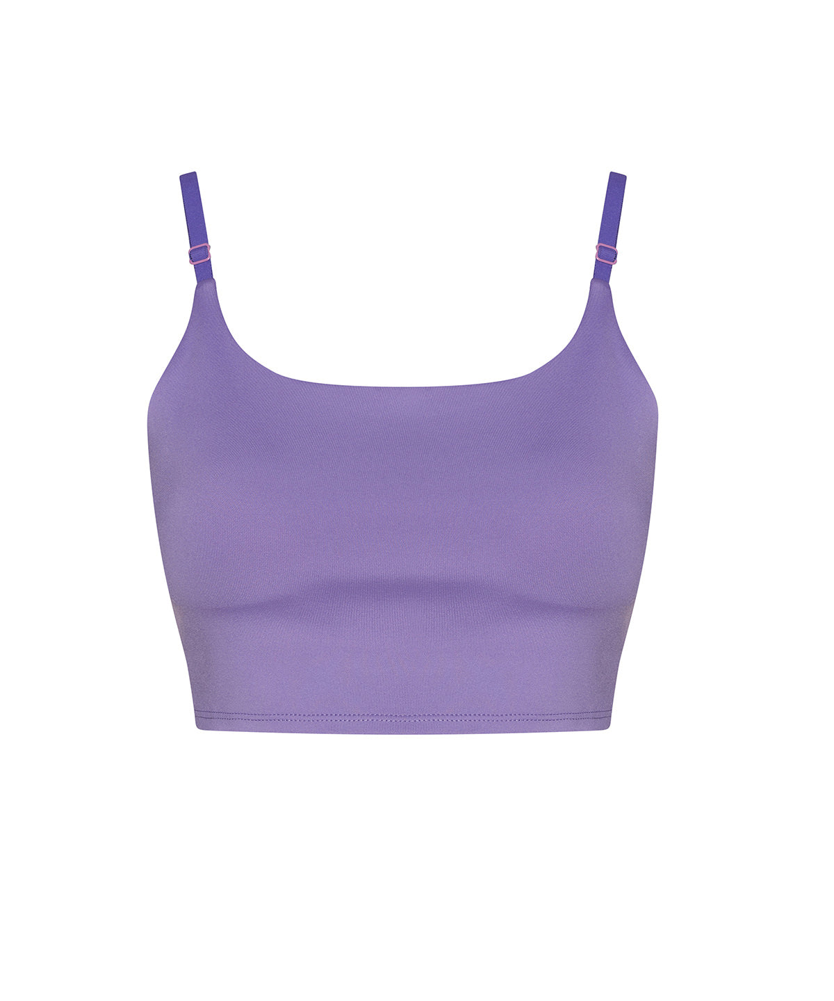 AWDis Just Cool Women’s recycled tech sports bra in Digital Lavender, front view