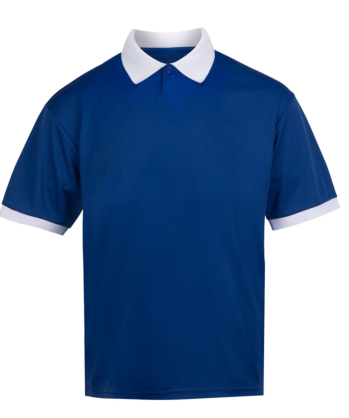 AWDis Just Cool Retro sports jersey in Dark Royal/White, front view