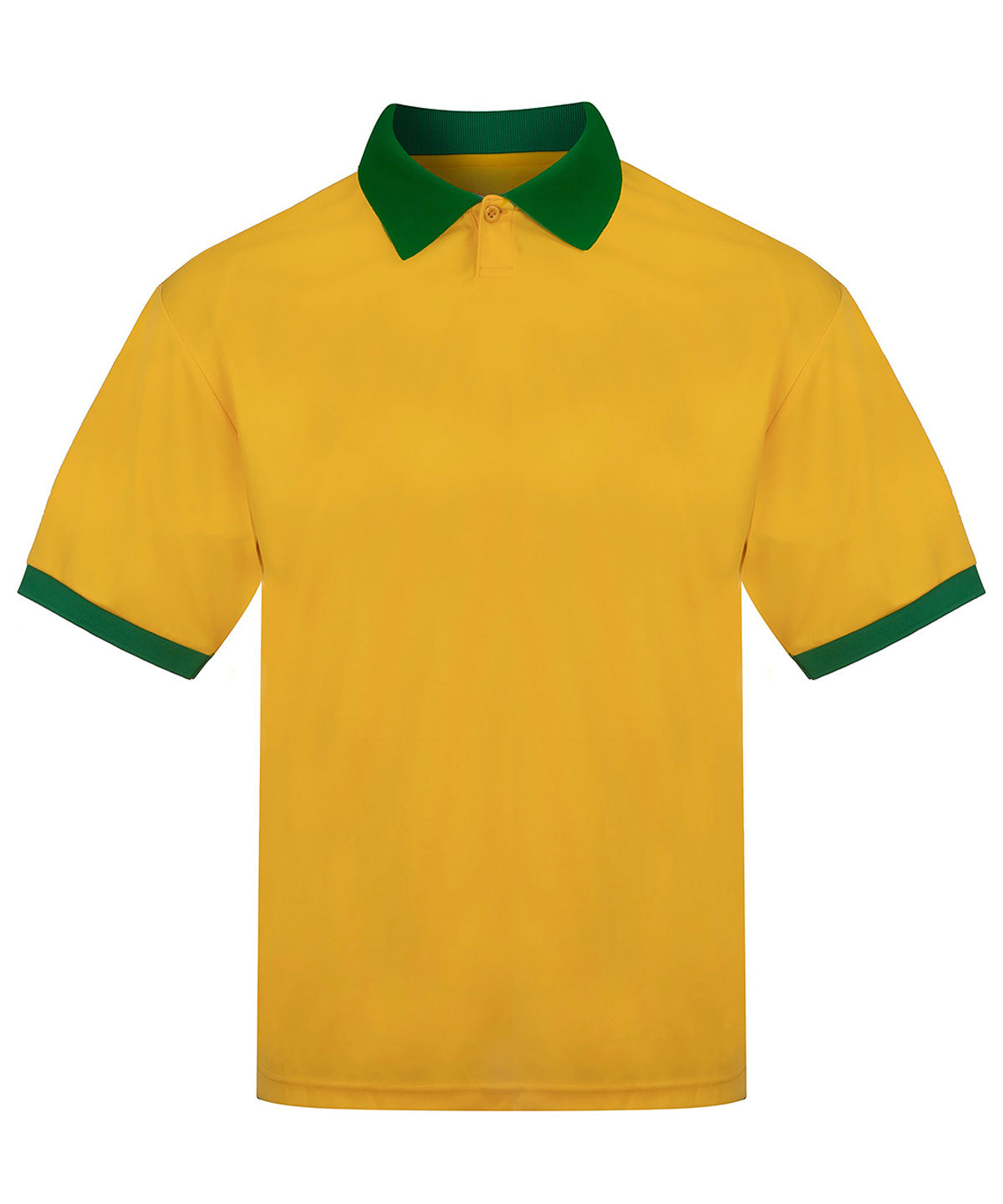 AWDis Just Cool Retro sports jersey in Yellow/Green, front view