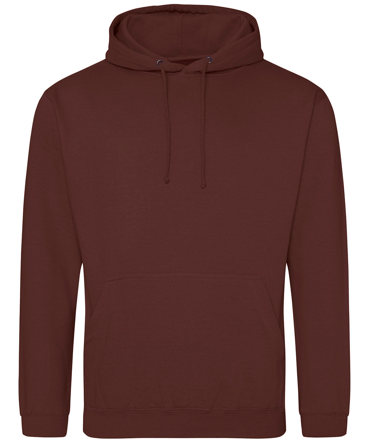 AWDis Just Hoods College hoodie in Chocolate Fudge Brownie, front view