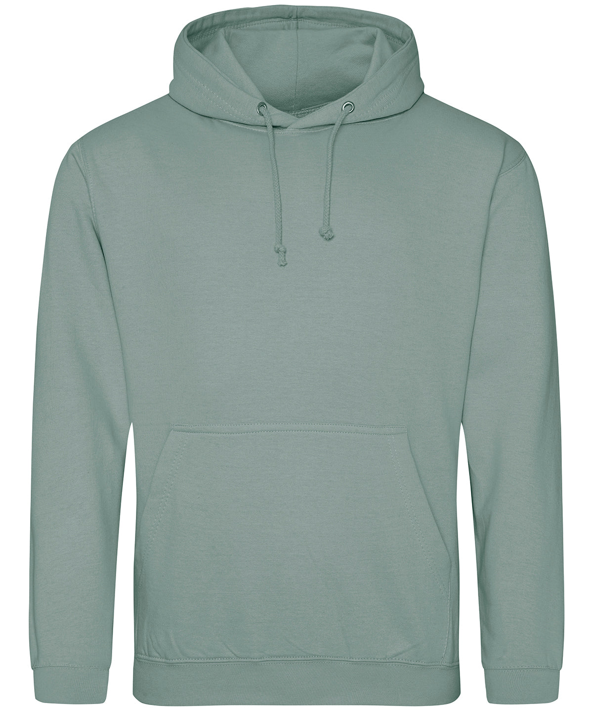 AWDis Just Hoods College hoodie in Dusty Green, front view