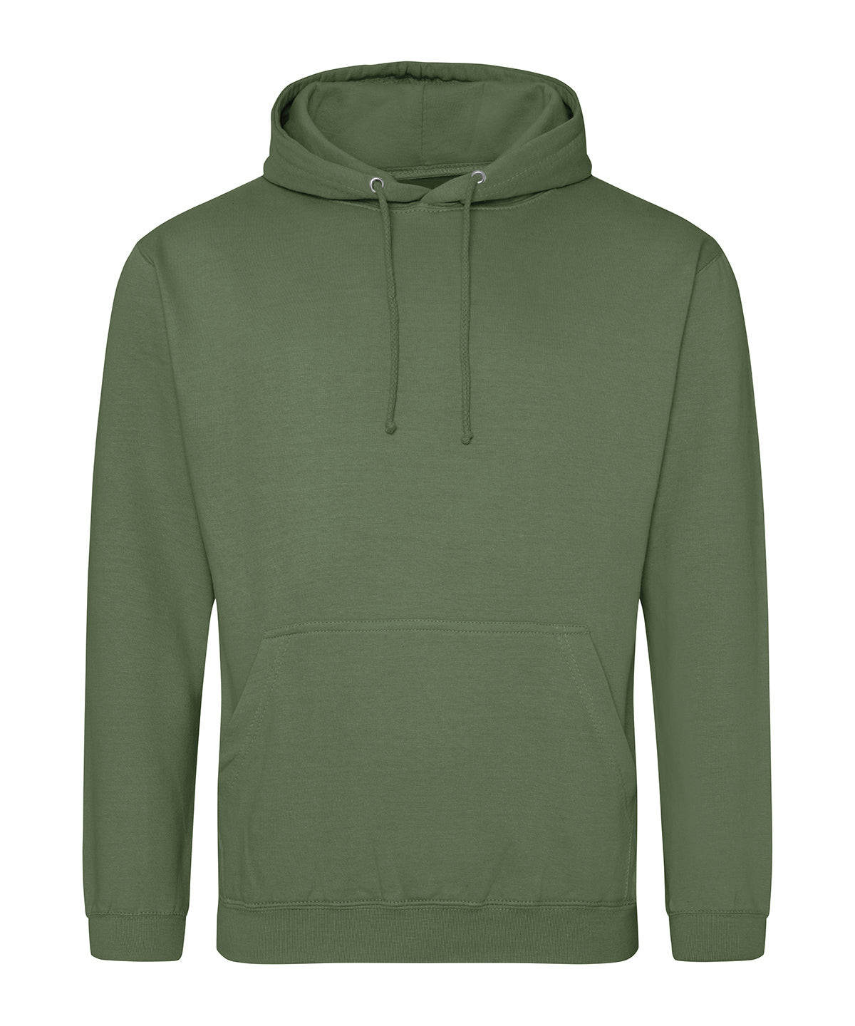 AWDis Just Hoods College hoodie in Earthy Green, front view