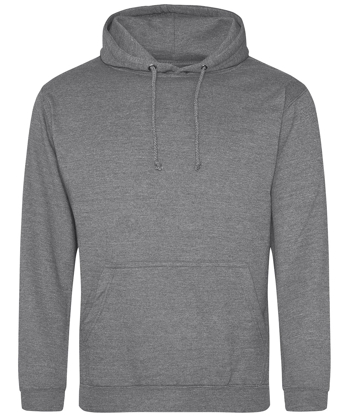 AWDis Just Hoods College hoodie in Graphite Heather, front view